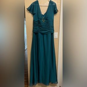 Teal Full Length Dress